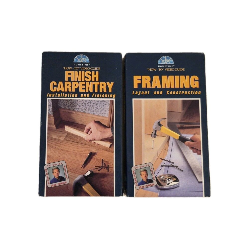 Hometime How To Framing & Finish Carpentry VHS Tapes Lot Of 2